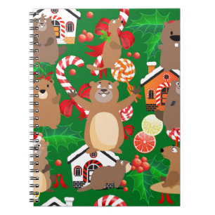Santa christmas gopher notebook