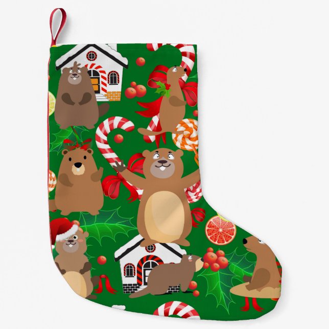 Santa christmas gopher stocking (Front)