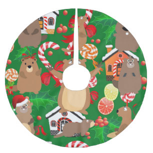 Santa christmas gopher tree skirt