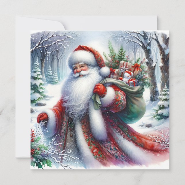 Santa Christmas Greeting Card (Front)