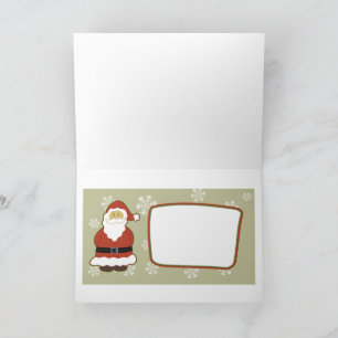 Santa Christmas HO Merry Joy Peace Seasons Jolly Holiday Card