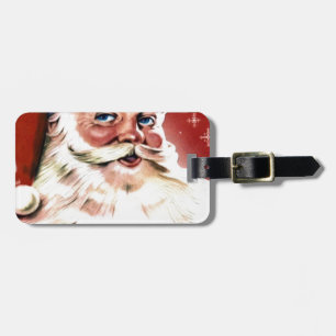 Santa Christmas HO Merry Joy Peace Seasons Jolly Luggage Tag