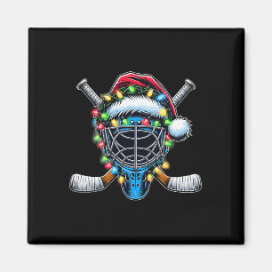 Santa Christmas Hockey Player  Magnet
