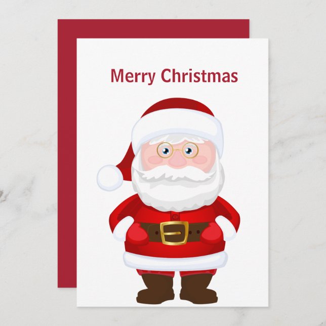 Santa Christmas  Holiday Card (Front/Back)