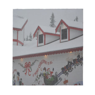 Santa Christmas Holiday Snow Snowflake Frozen Ice Notepad