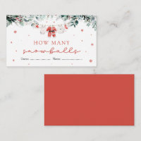 Santa Christmas How Many Snowballs Baby Shower