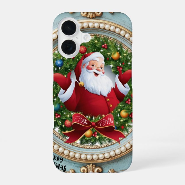 Santa Christmas  iPhone 16 Case (Back)