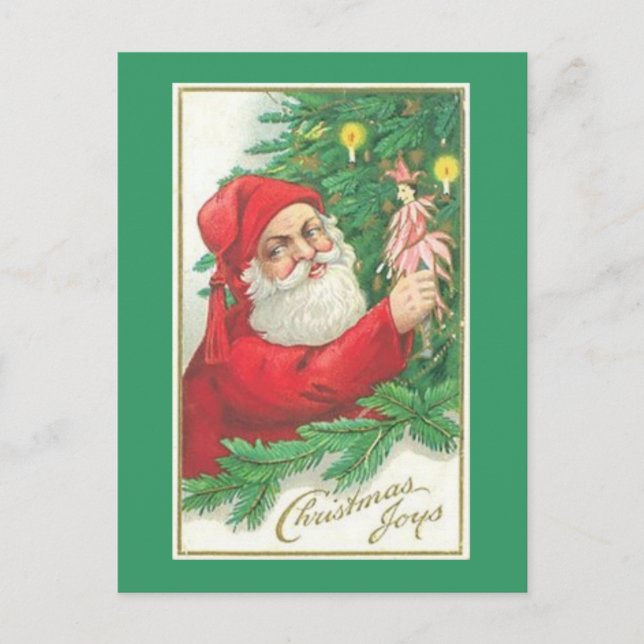 Santa Christmas Joy Holiday Postcard (Front)