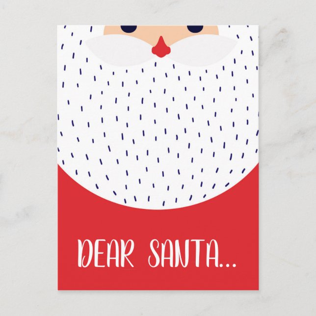 Santa Christmas List Postcard (Front)