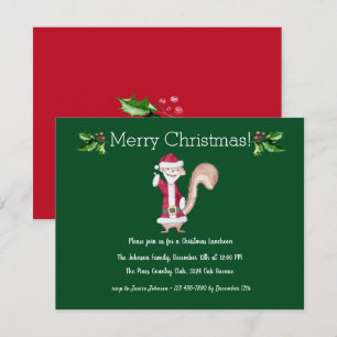 Santa Christmas Luncheon Invitation