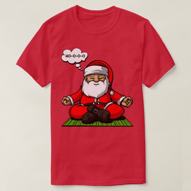 Santa Christmas Meditation T-Shirt (Design Front)