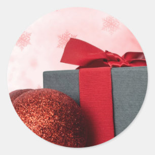 Santa Christmas Merry Joy Peace Seasons Jolly Classic Round Sticker