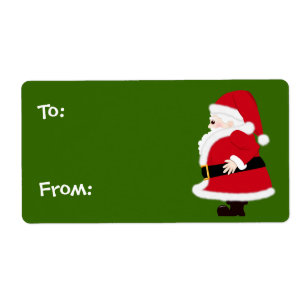 Santa Christmas Name Tags