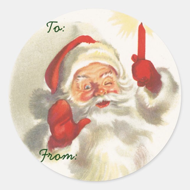 Santa Christmas Name Tags (Front)