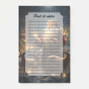 Santa Christmas Night Snowy Forest Post-it Notes