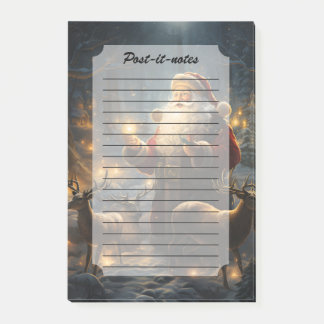 Santa Christmas Night Snowy Forest Post-it Notes