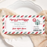 Santa Christmas North Pole Gift Voucher Invitation<br><div class="desc">Santa Christmas North Pole Gift Voucher Invitation.</div>