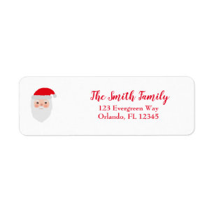 Santa Christmas Painting Return Address Label