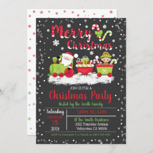 Santa Christmas Party Invitation Holiday Party