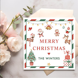 Santa Christmas Party Napkin