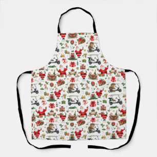 Santa Christmas party on the golf course Apron
