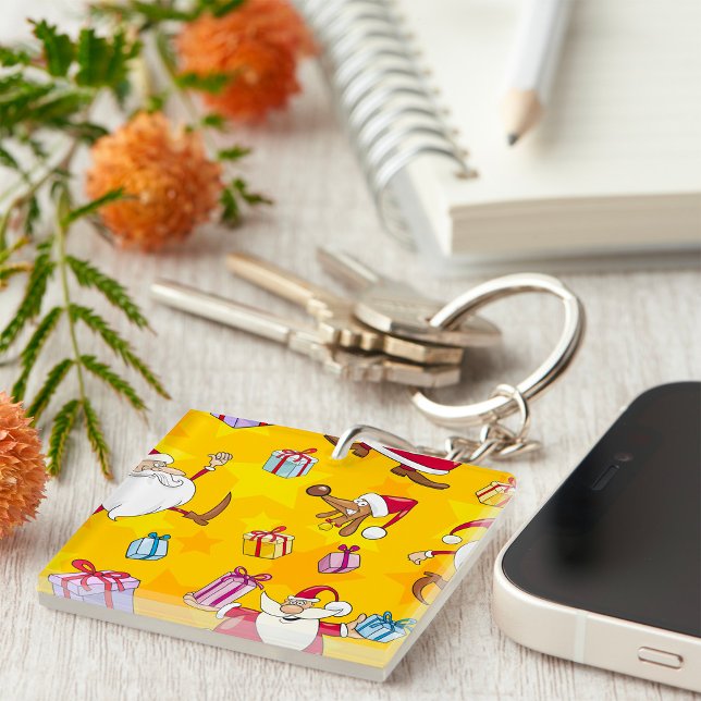 Santa Christmas Pattern Keychain (Creator Uploaded)