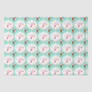 Santa Christmas Pickleball Ogee Pattern  Tissue Paper