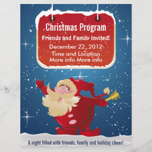 Santa Christmas Program Flyer