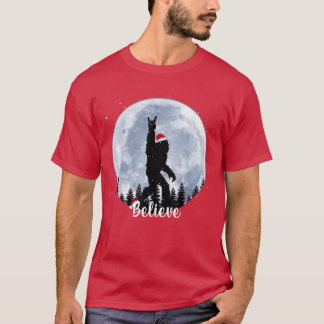 Santa Christmas Rock Sasquatch Xmas girl T-Shirt