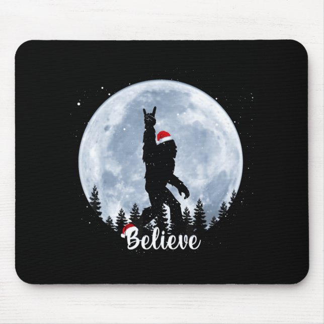 Santa Christmas Rock Sasquatch Xmas Girl T Shirt  Mouse Mat (Front)