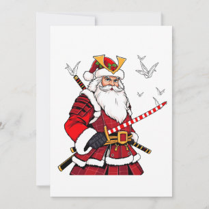 Santa Christmas Santa Claus Japanese Art Samurai Announcement