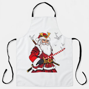 Santa Christmas Santa Claus Japanese Art Samurai Apron