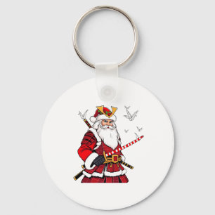 Santa Christmas Santa Claus Japanese Art Samurai Key Ring