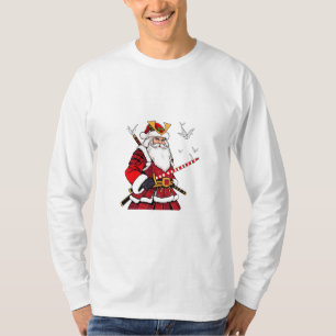 Santa Christmas Santa Claus Japanese Art Samurai  T-Shirt