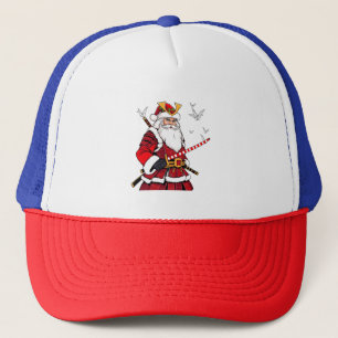 Santa Christmas Santa Claus Japanese Art Samurai Trucker Hat