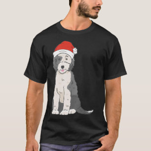 Santa Christmas Sheepadoodle  T-Shirt
