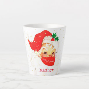 Santa Christmas Social Distance Merry Personal Latte Mug