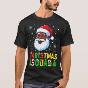 Santa Christmas Squad Black Men African American F T-Shirt