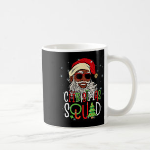 Santa Christmas Squad Black Men African American P Coffee Mug