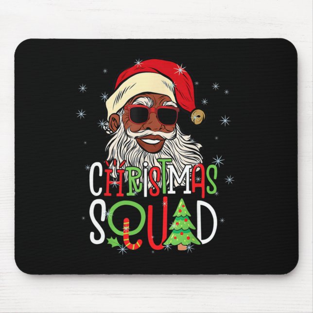 Santa Christmas Squad Black Men African American P Mouse Mat (Front)