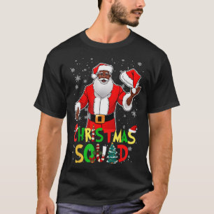 Santa Christmas Squad Black Men African American P T-Shirt