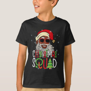 Santa Christmas Squad Black Men African American P T-Shirt