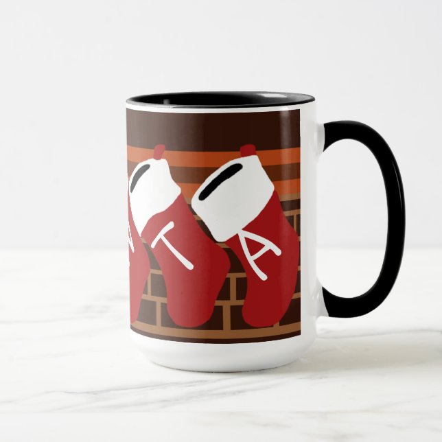 Santa Christmas Stockings Mug (Right)