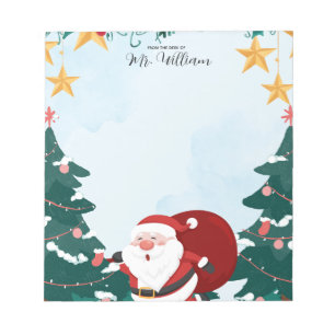 Santa Christmas Teacher Notepad