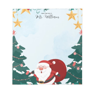 Santa Christmas Teacher Notepad