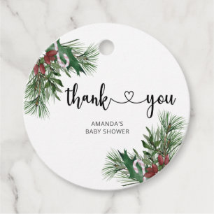 Santa Christmas Thank You Favour Tags