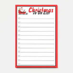 Santa Christmas To Do List Post-it Notes