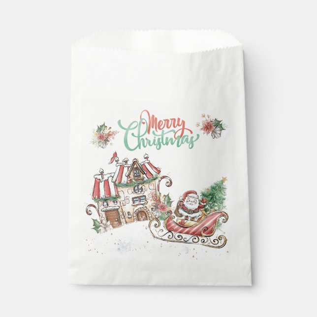 Santa Christmas Tree Favour Bags (Front)