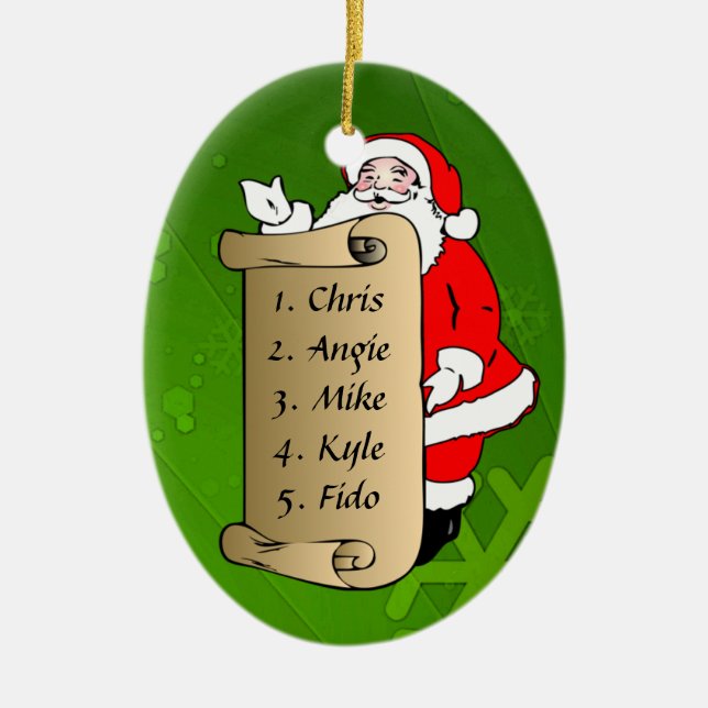 Santa Christmas Tree Ornament (Front)