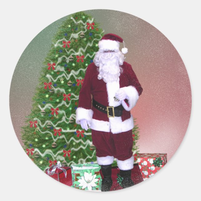 Santa Christmas Tree Sticker (Front)